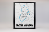 Crystal Mountain Resort Map Poster – Washington