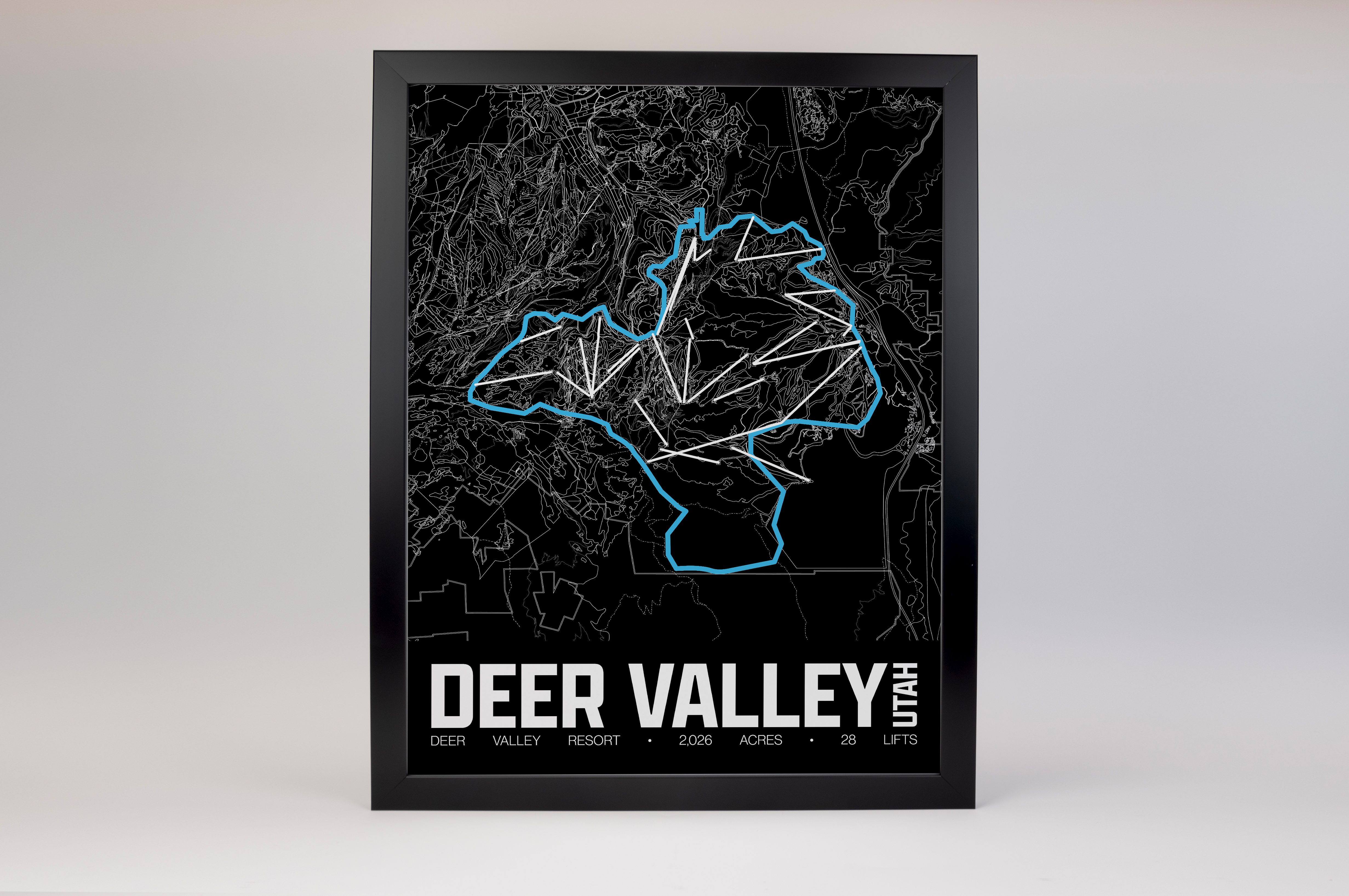 Deer Valley  Resort Map Poster – Utah