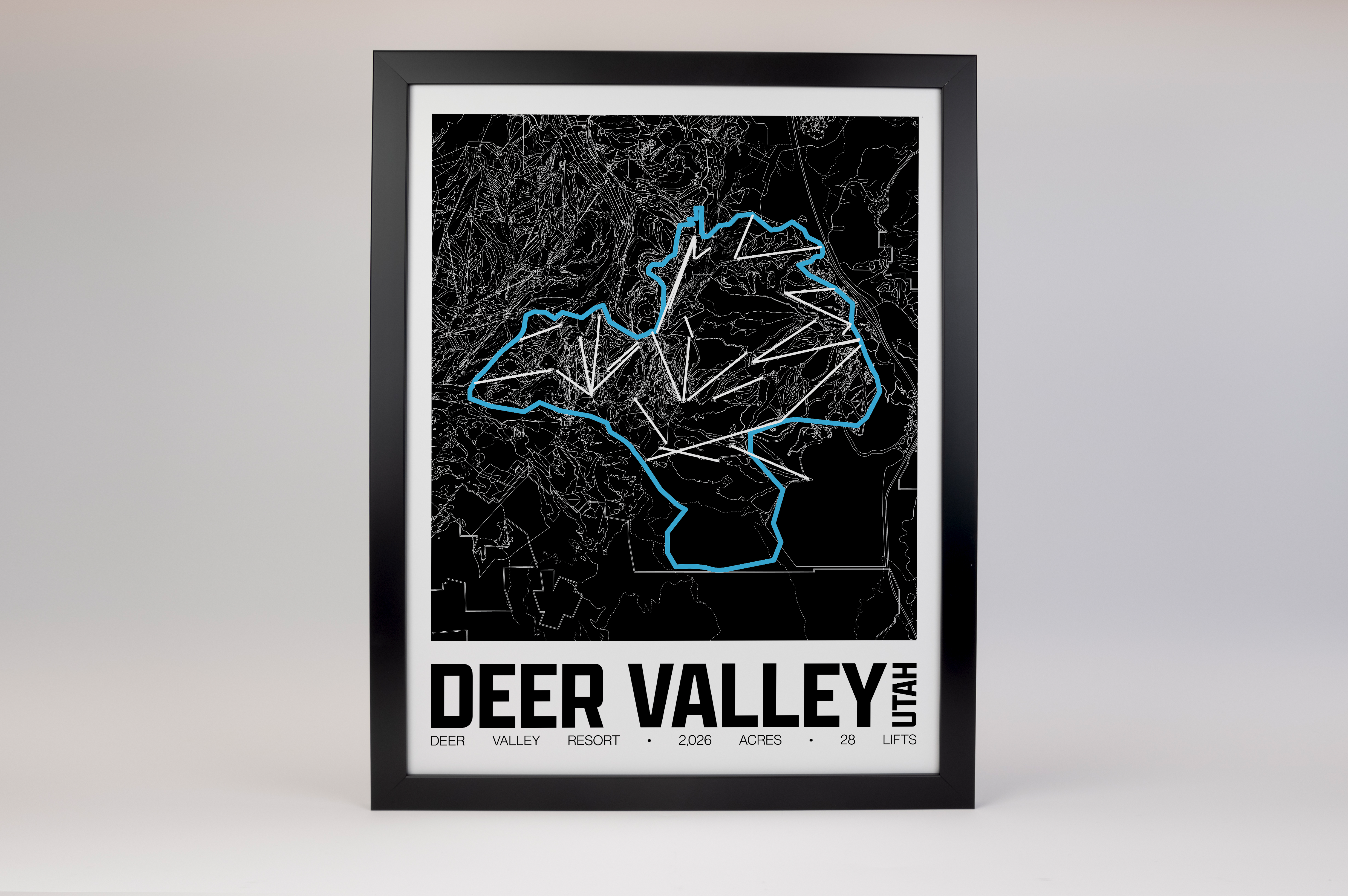 Deer Valley  Resort Map Poster – Utah