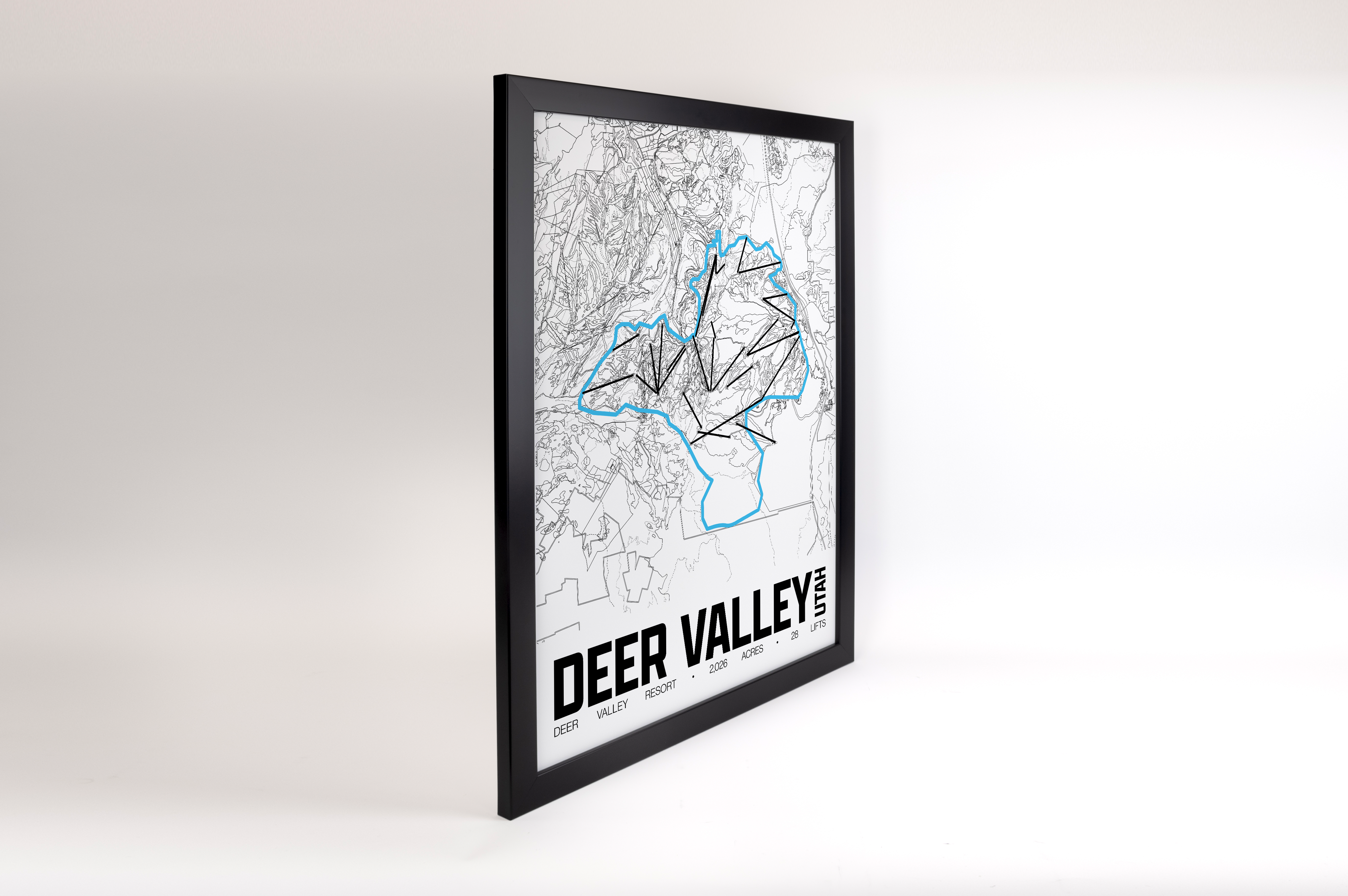 Deer Valley  Resort Map Poster – Utah