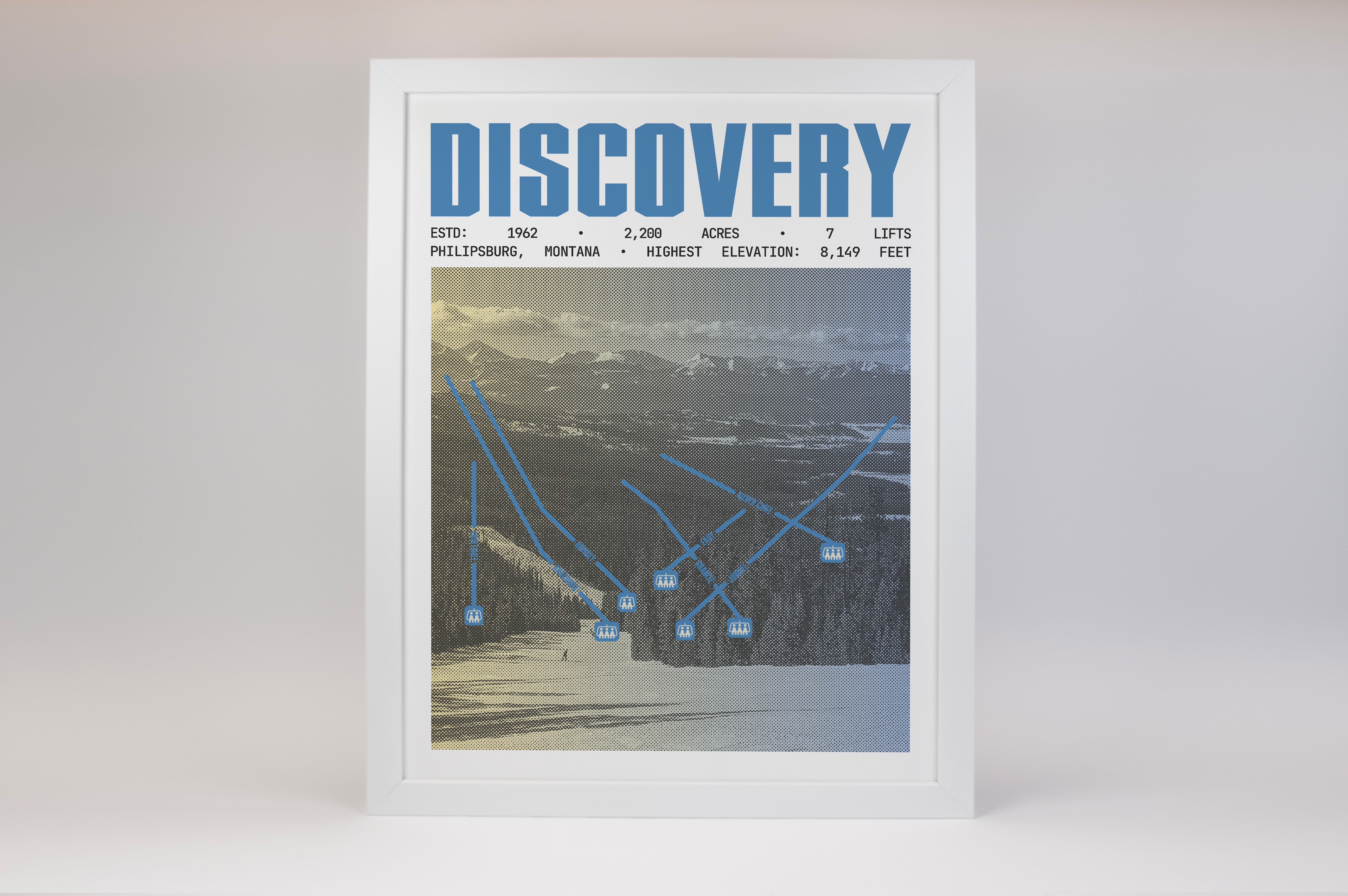 Discovery Ski Area Resort Poster