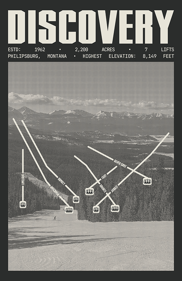 Discovery Ski Area Resort Poster