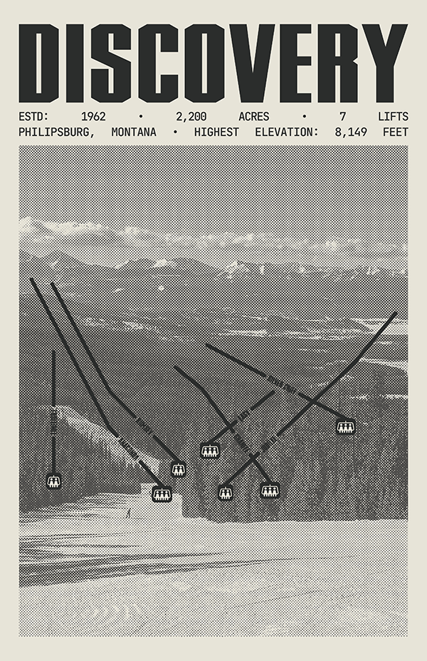 Discovery Ski Area Resort Poster