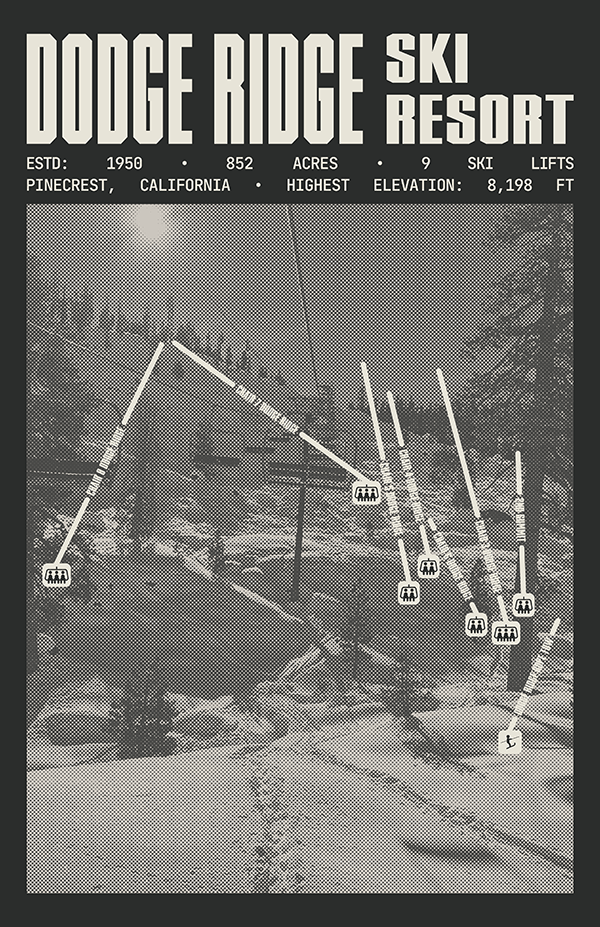 Dodge Ridge Ski Resort Poster