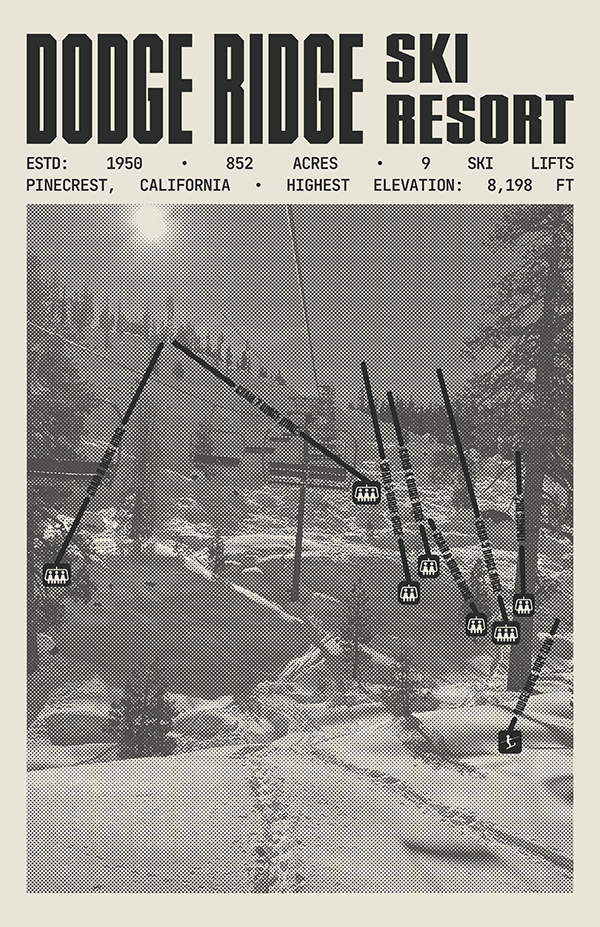 Dodge Ridge Ski Resort Poster