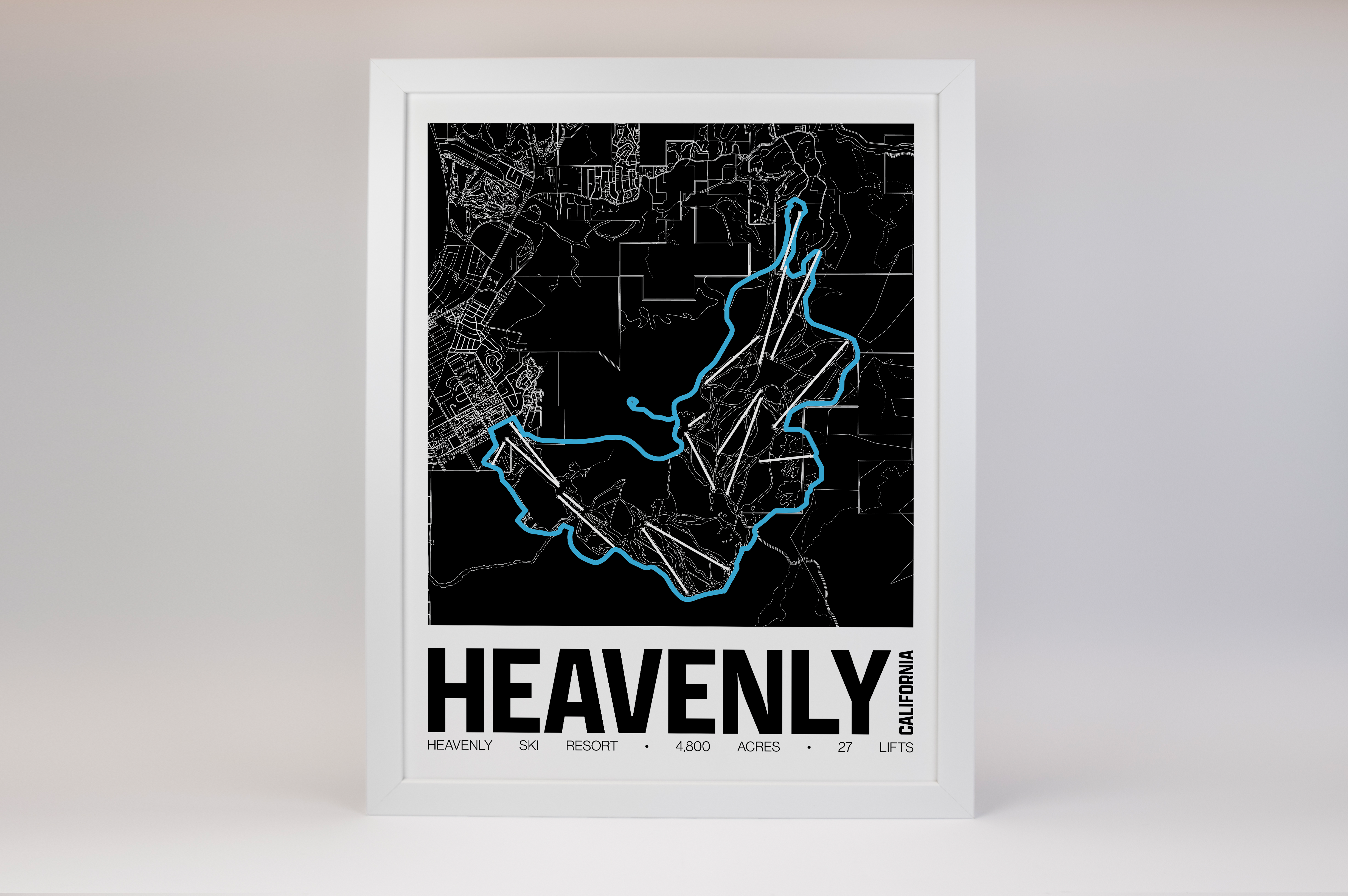 Heavenly Resort Map Poster – California