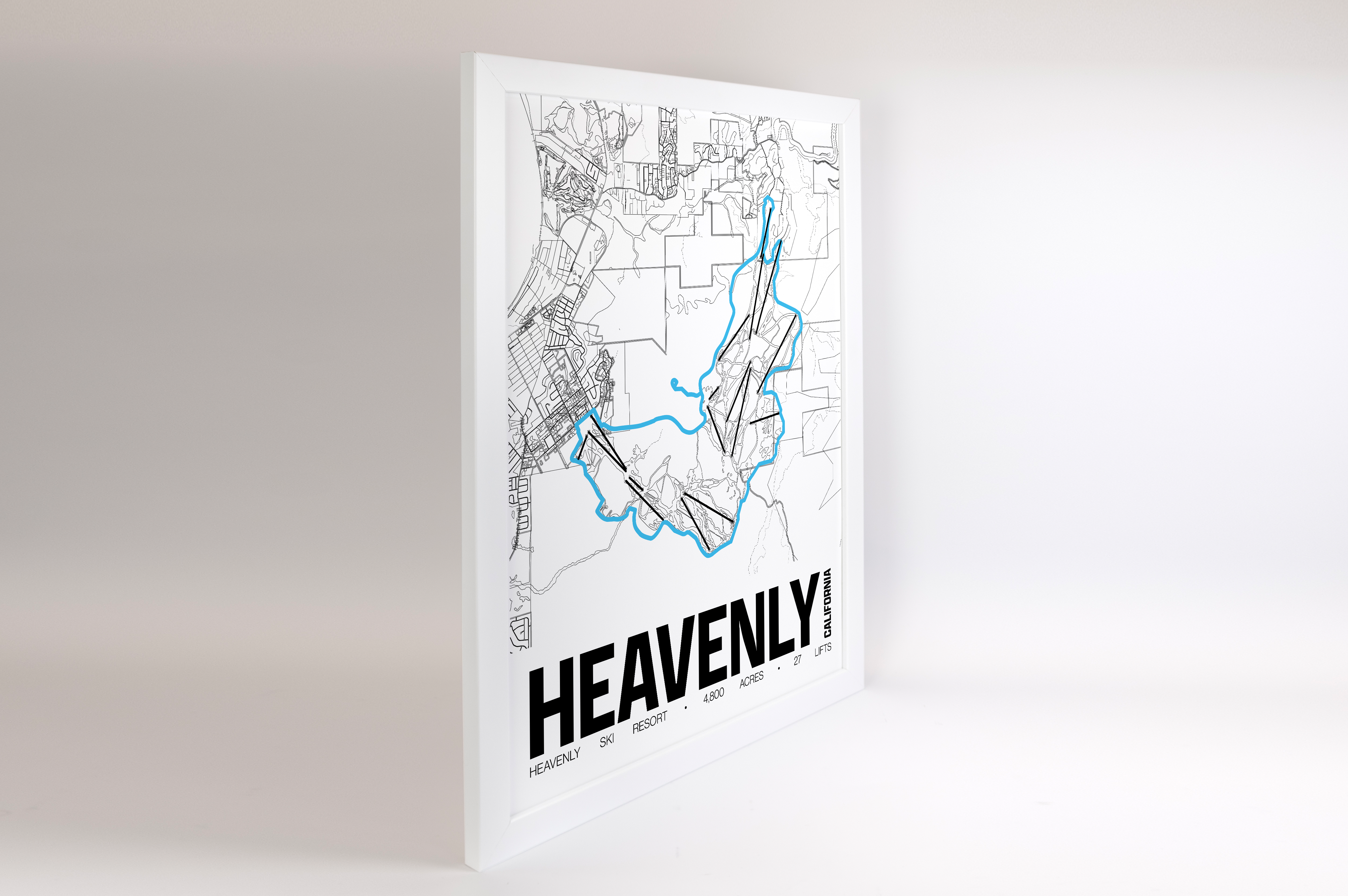 Heavenly Resort Map Poster – California