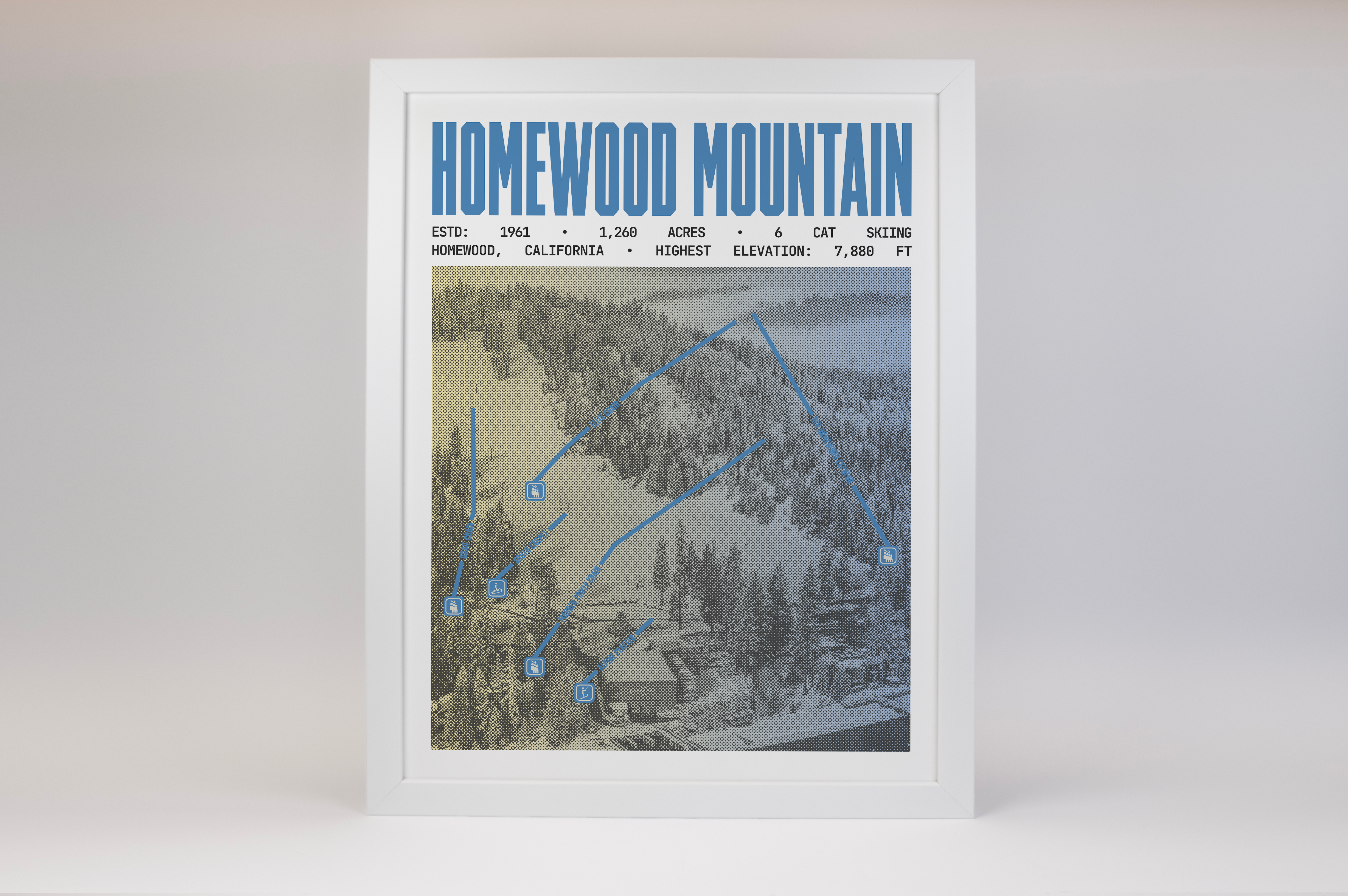 Homewood Mountain Ski Resort Poster