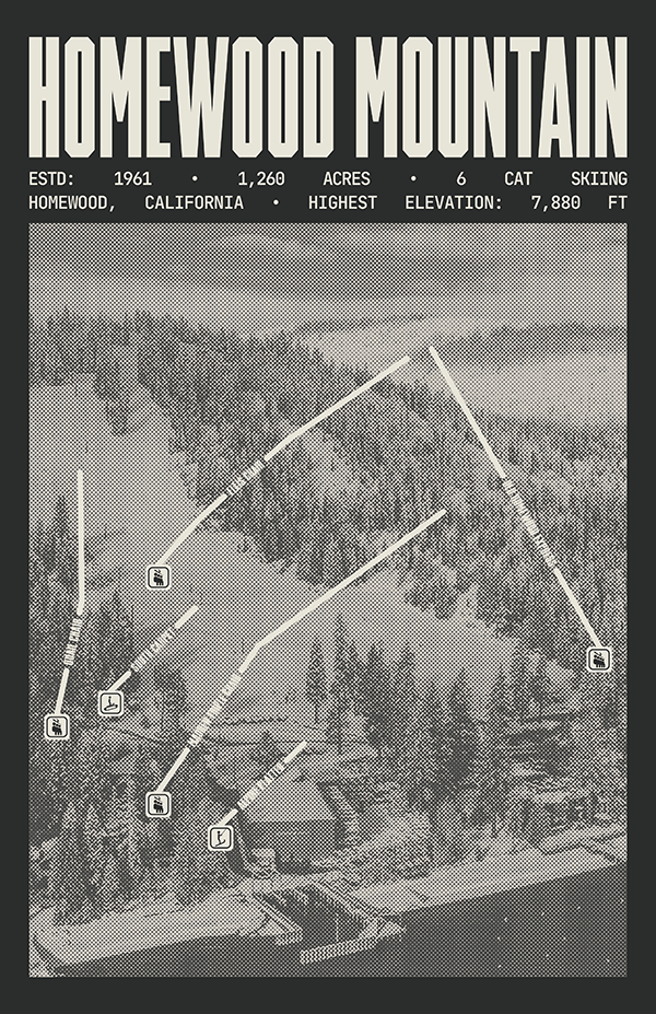 Homewood Mountain Ski Resort Poster