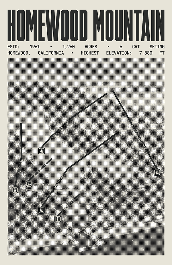 Homewood Mountain Ski Resort Poster