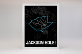 Jackson Hole Resort Map Poster – Wyoming