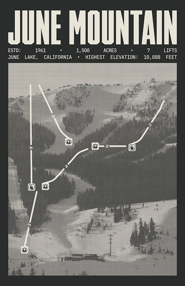 June Mountain Resort Poster
