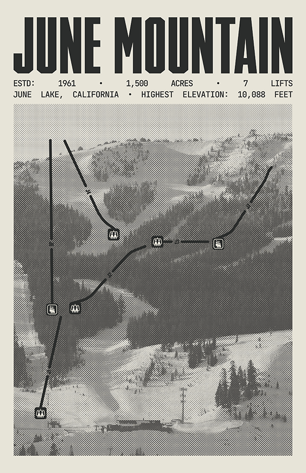 June Mountain Resort Poster