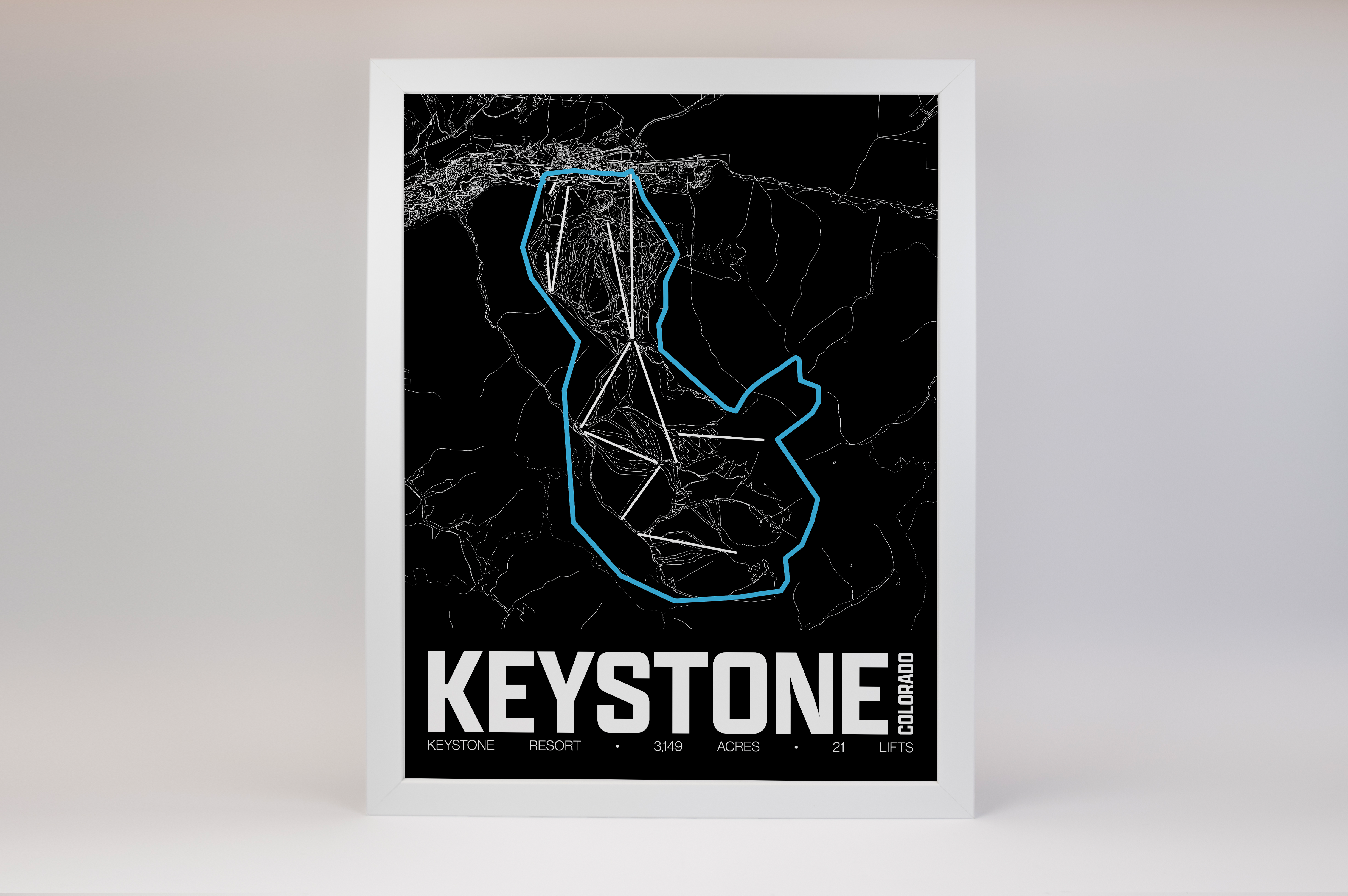 Keystone Resort Map Poster – Colorado
