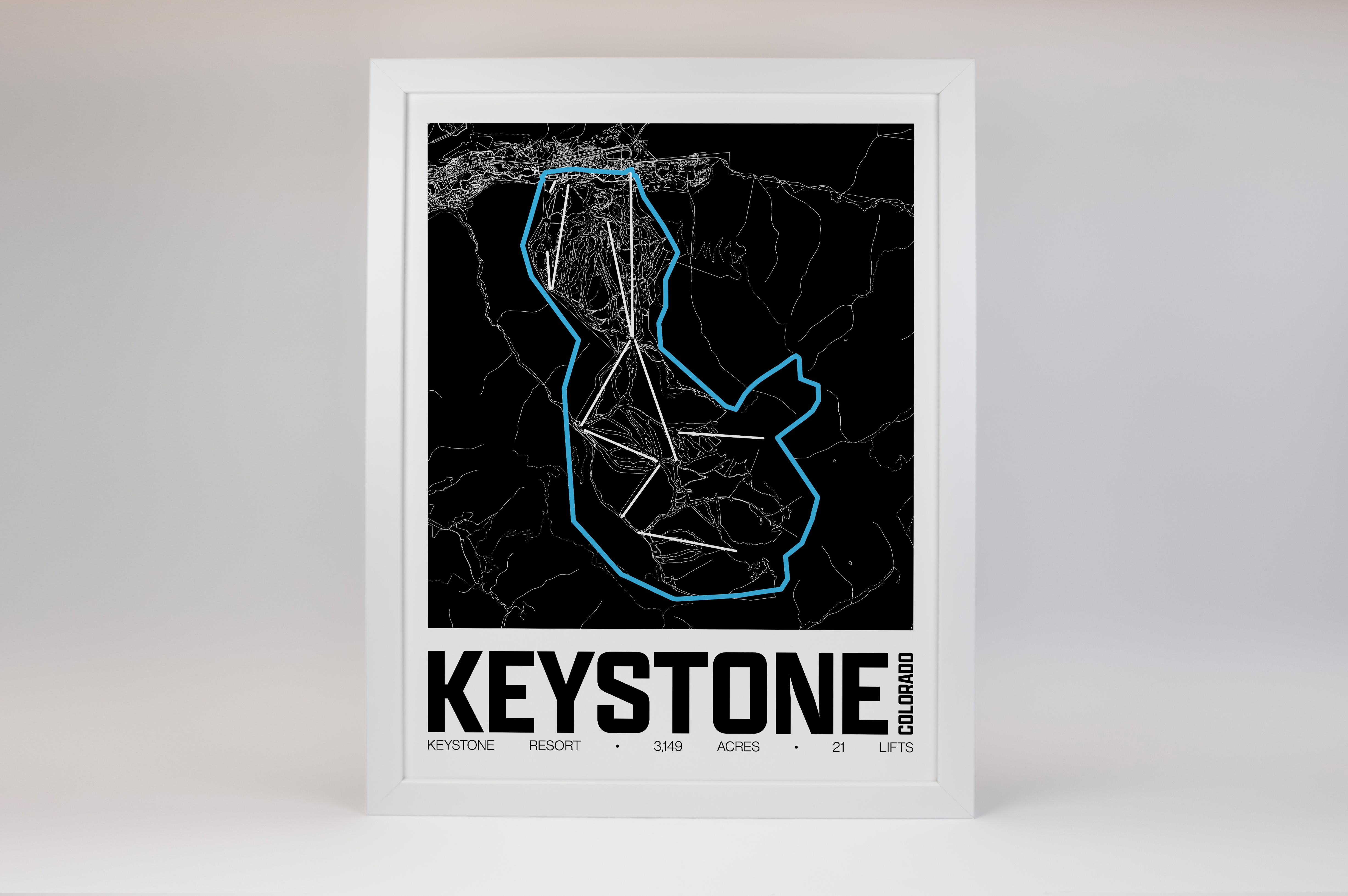 Keystone Resort Map Poster – Colorado