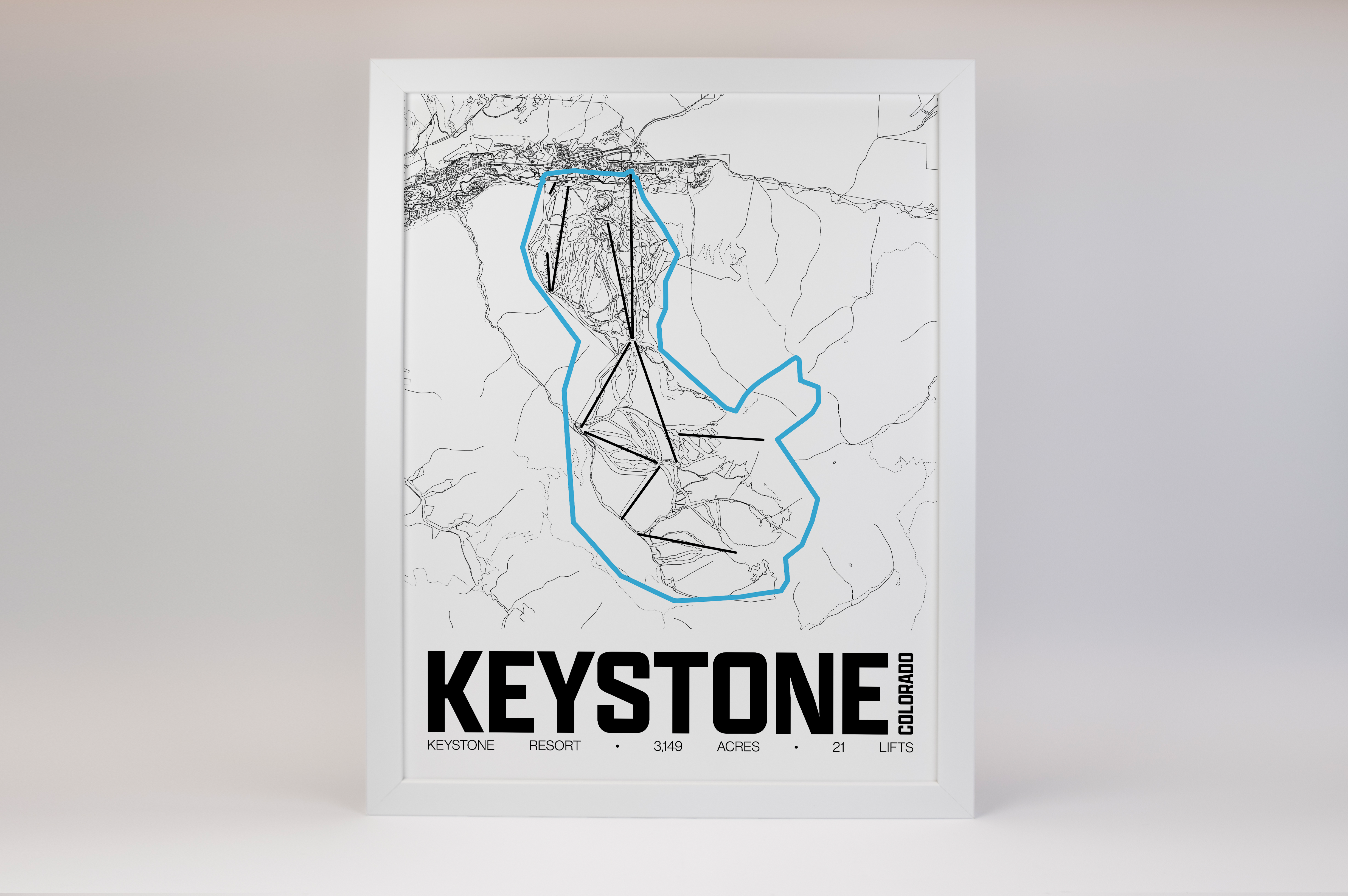 Keystone Resort Map Poster – Colorado