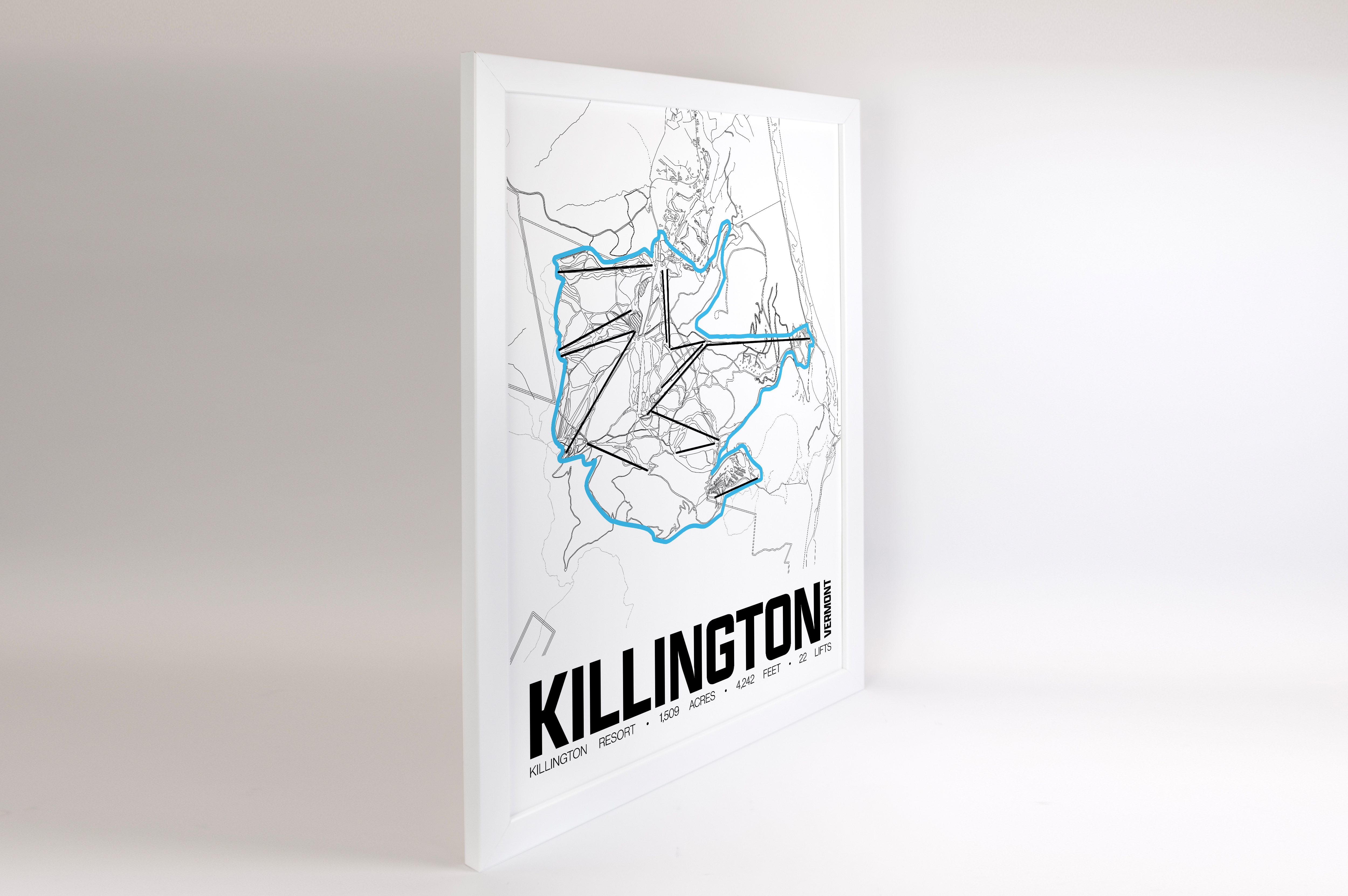 Killington Resort Map Poster – Vermont