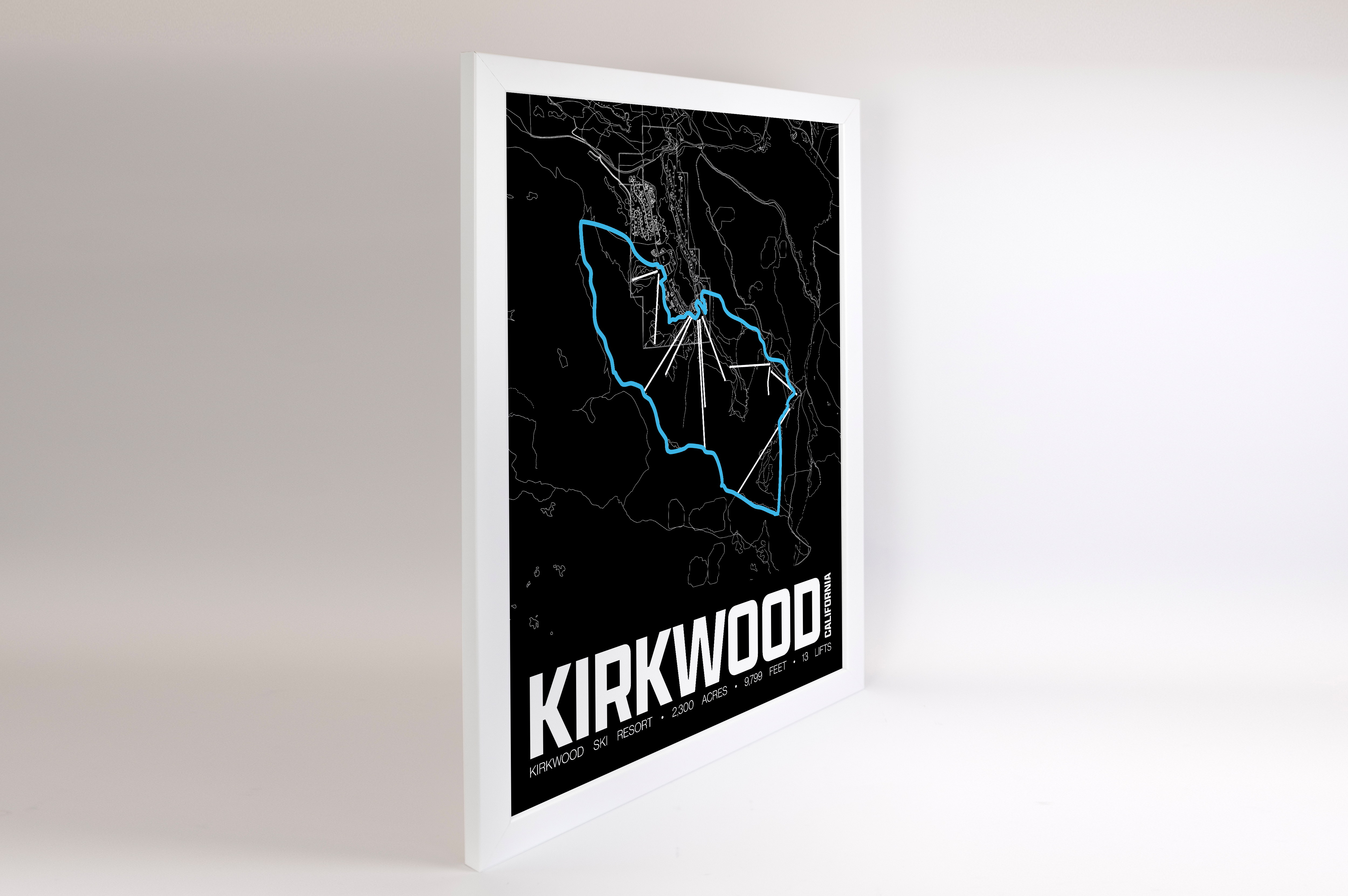 Kirkwood Resort Map Poster – California
