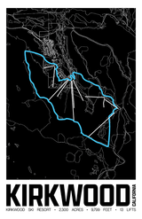 Kirkwood Resort Map Poster – California