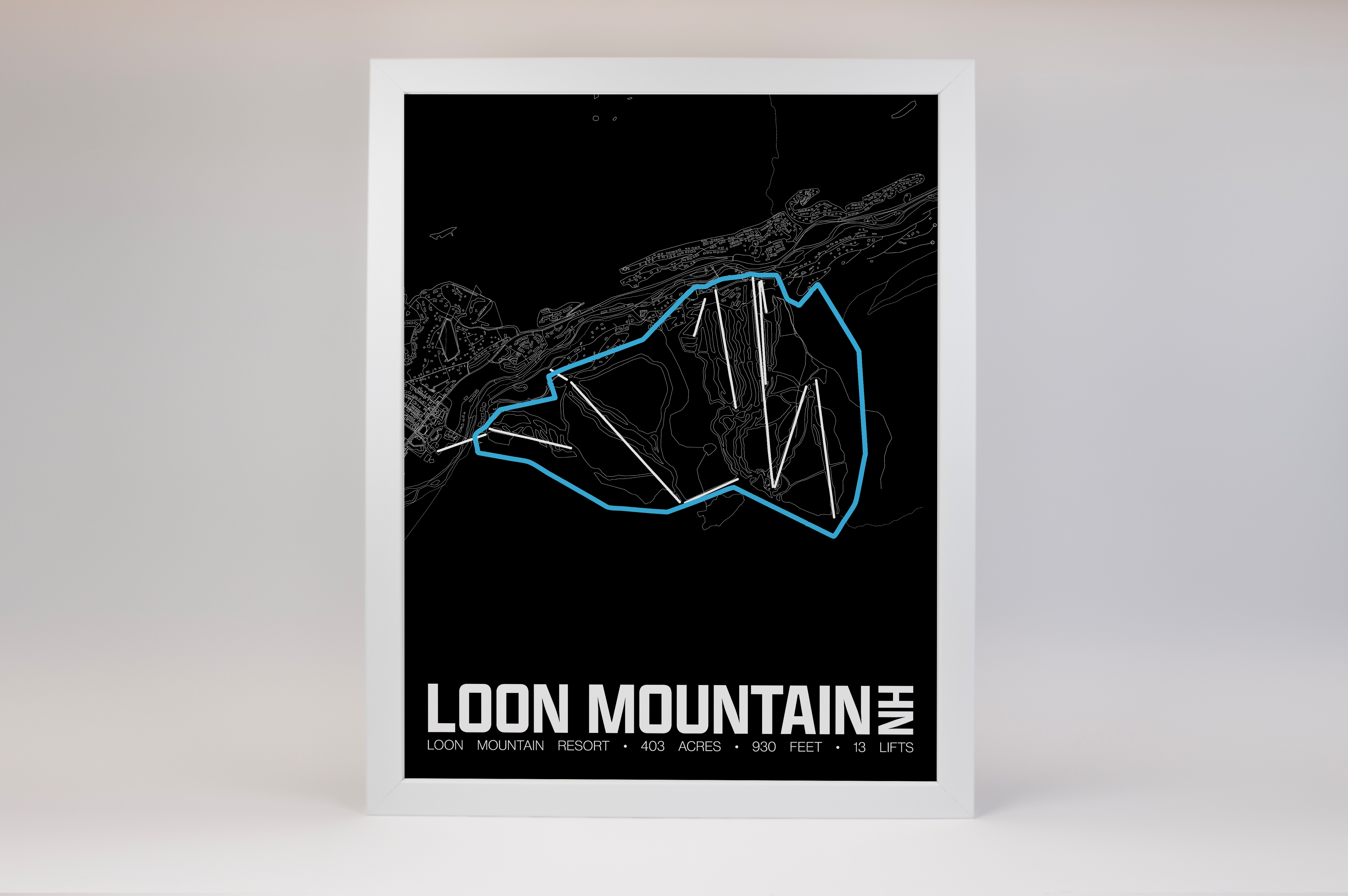 Loon Mountain Resort Map Poster – New Hampshire