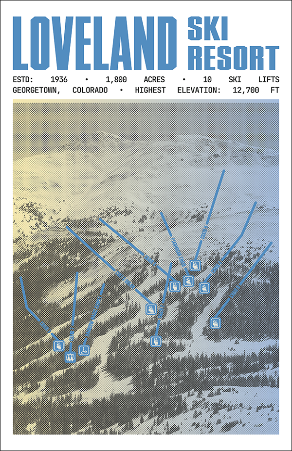 Loveland Ski Resort Poster