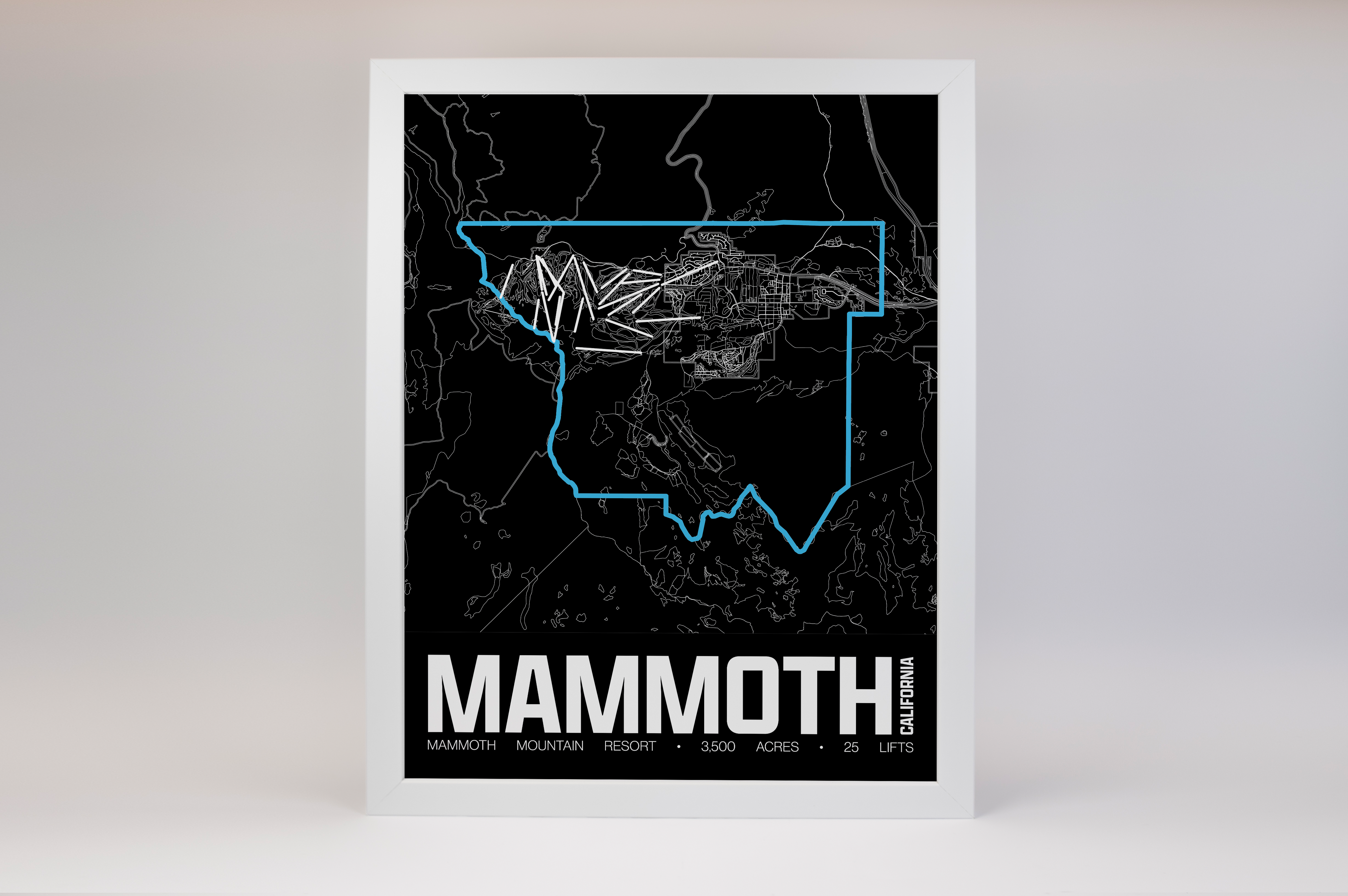 Mammoth Mountain Resort Map Poster – California