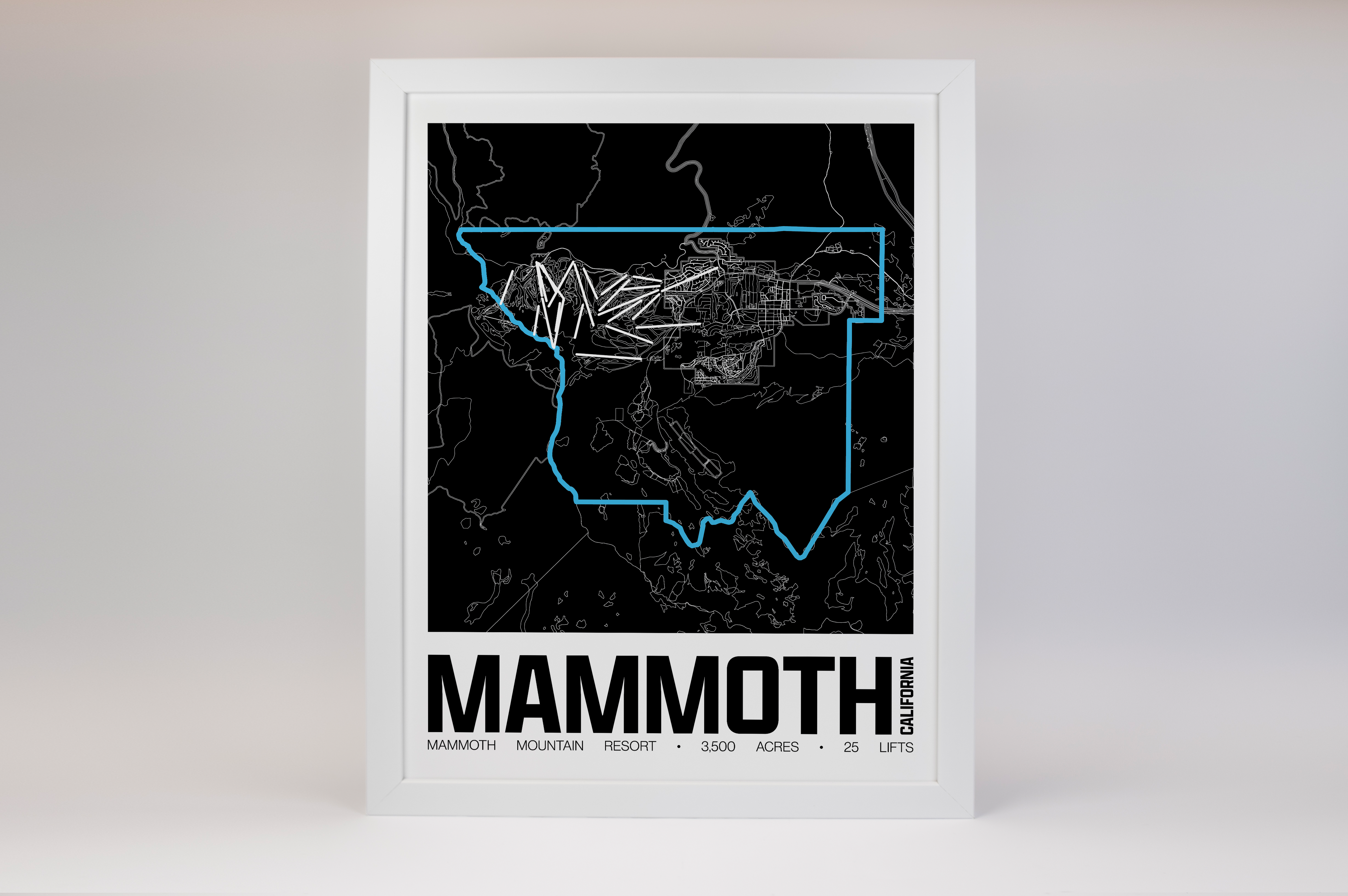Mammoth Mountain Resort Map Poster – California