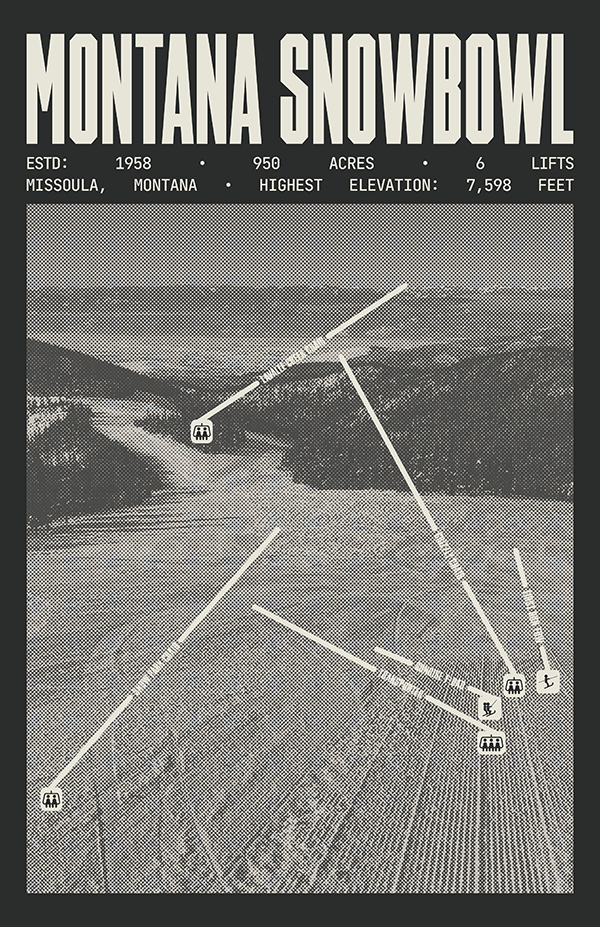 Montana Snowbowl Resort Poster