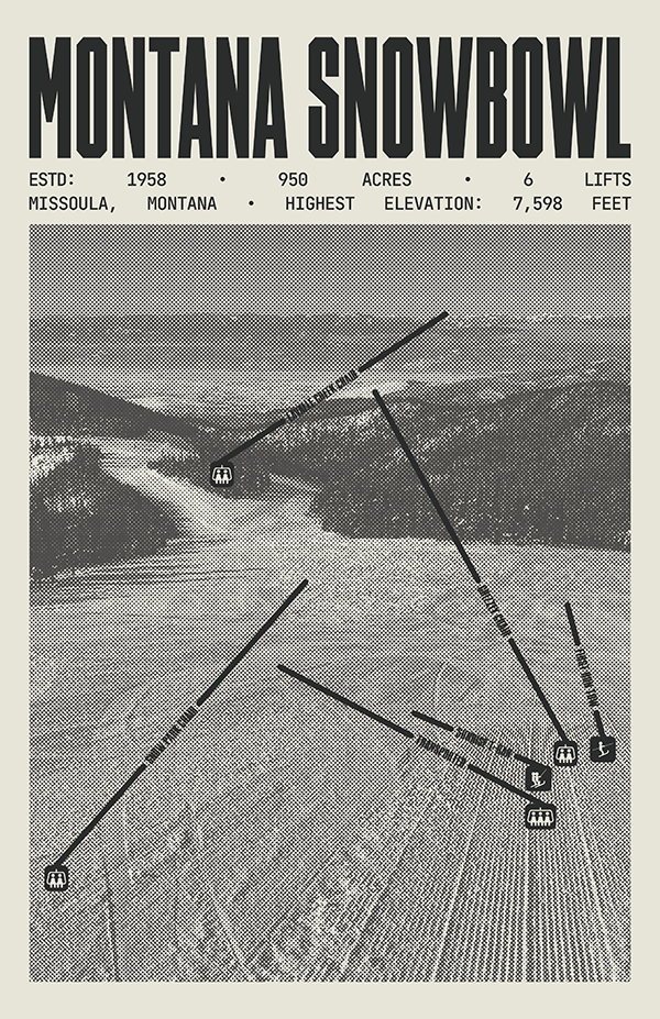 Montana Snowbowl Resort Poster