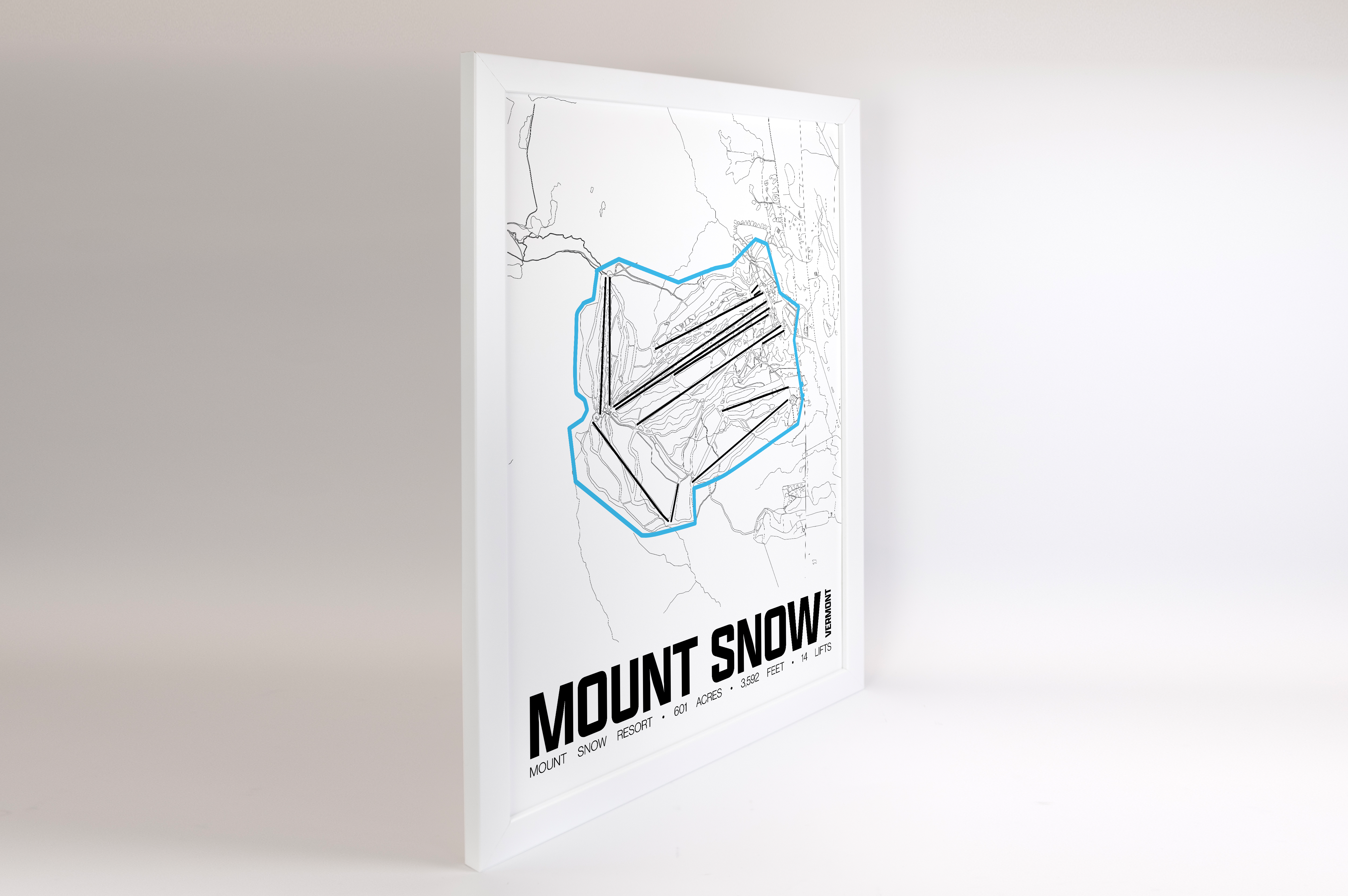 Mount Snow Resort Map Poster – Vermont