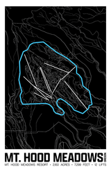 Mt. Hood Meadows Resort Map Poster – Oregon