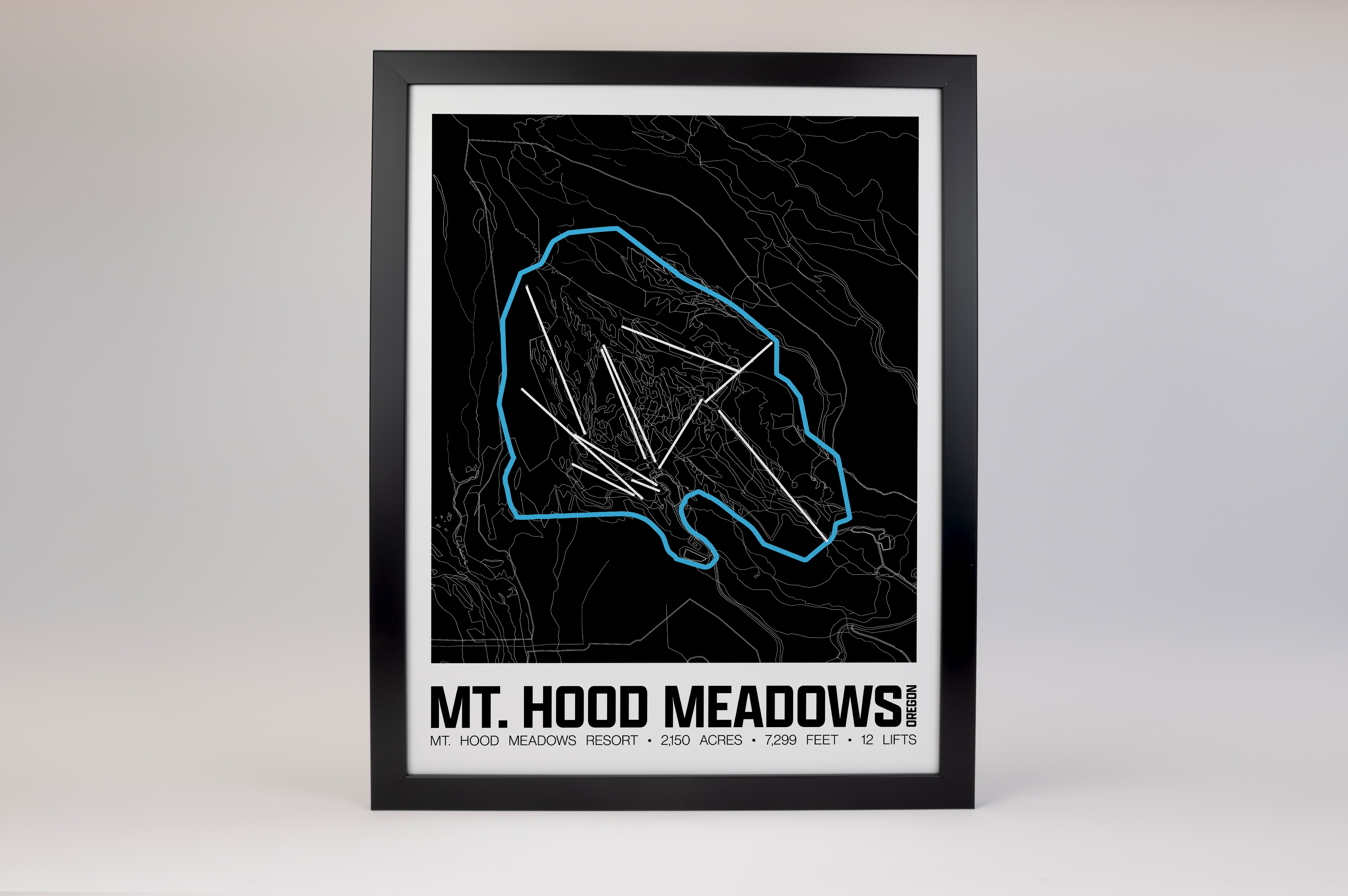 Mt. Hood Meadows Resort Map Poster – Oregon