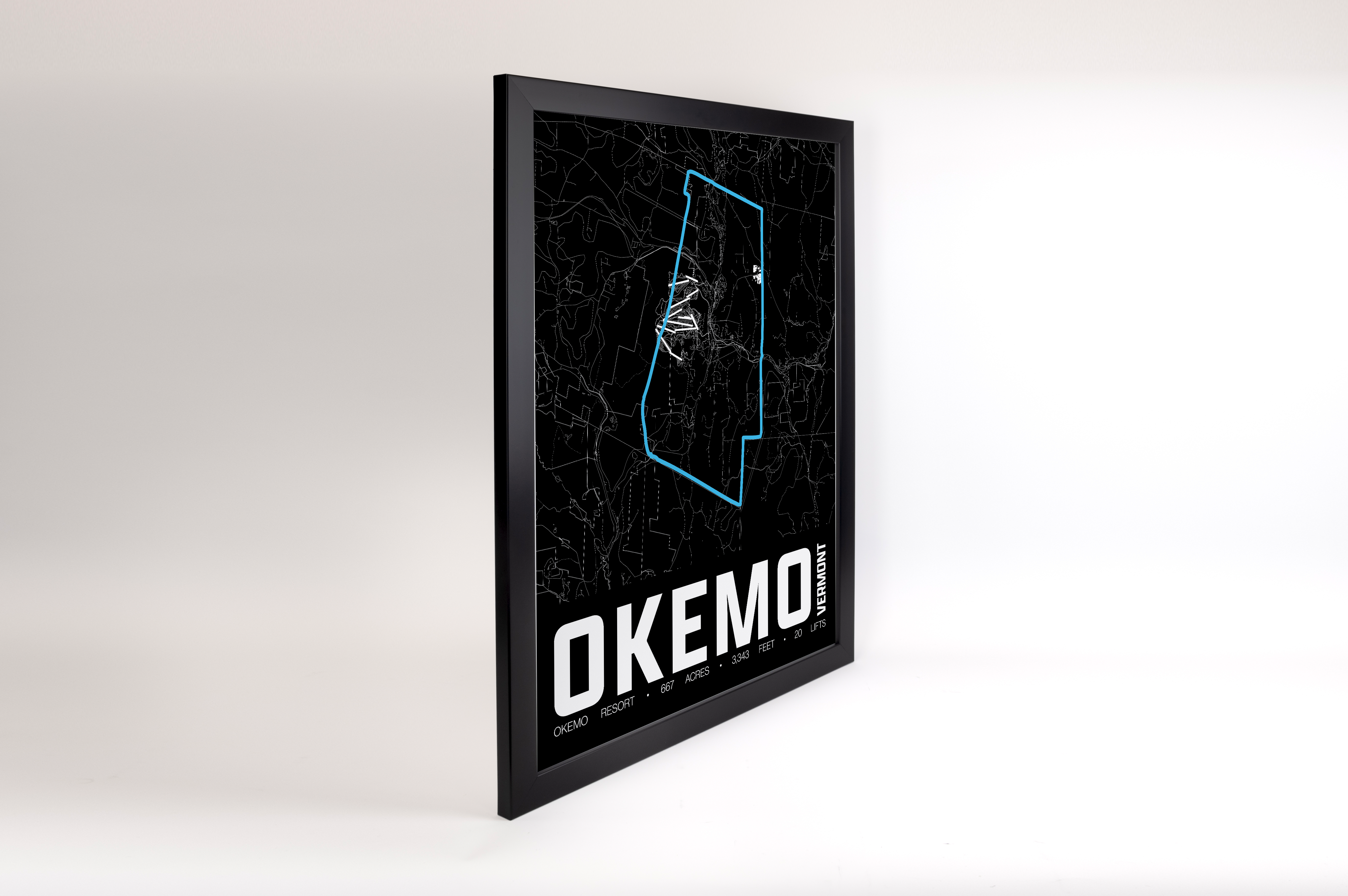 Okemo Resort Map Poster – Vermont