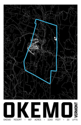 Okemo Resort Map Poster – Vermont