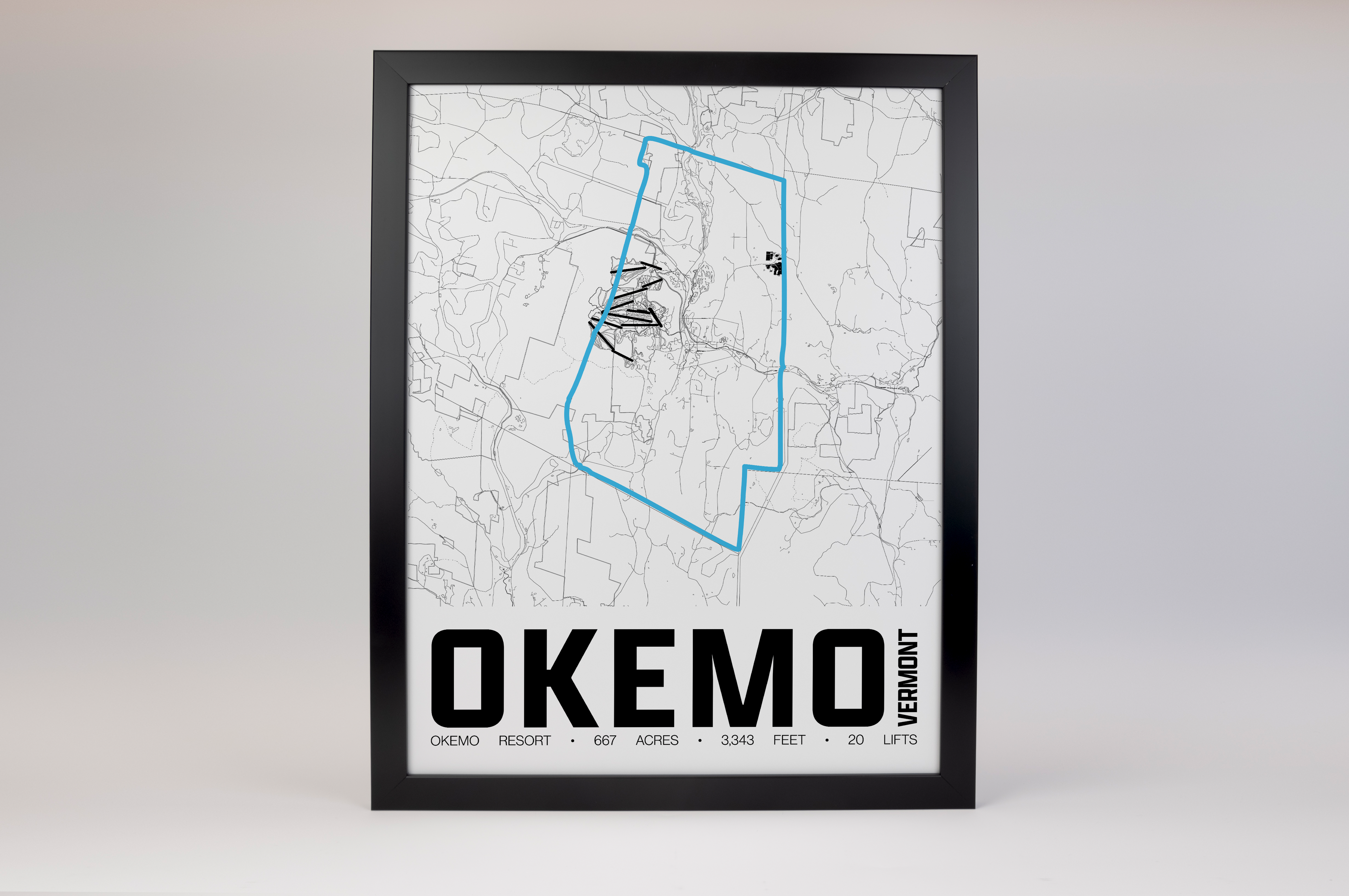 Okemo Resort Map Poster – Vermont
