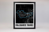Palisades Tahoe Resort Map Poster – California