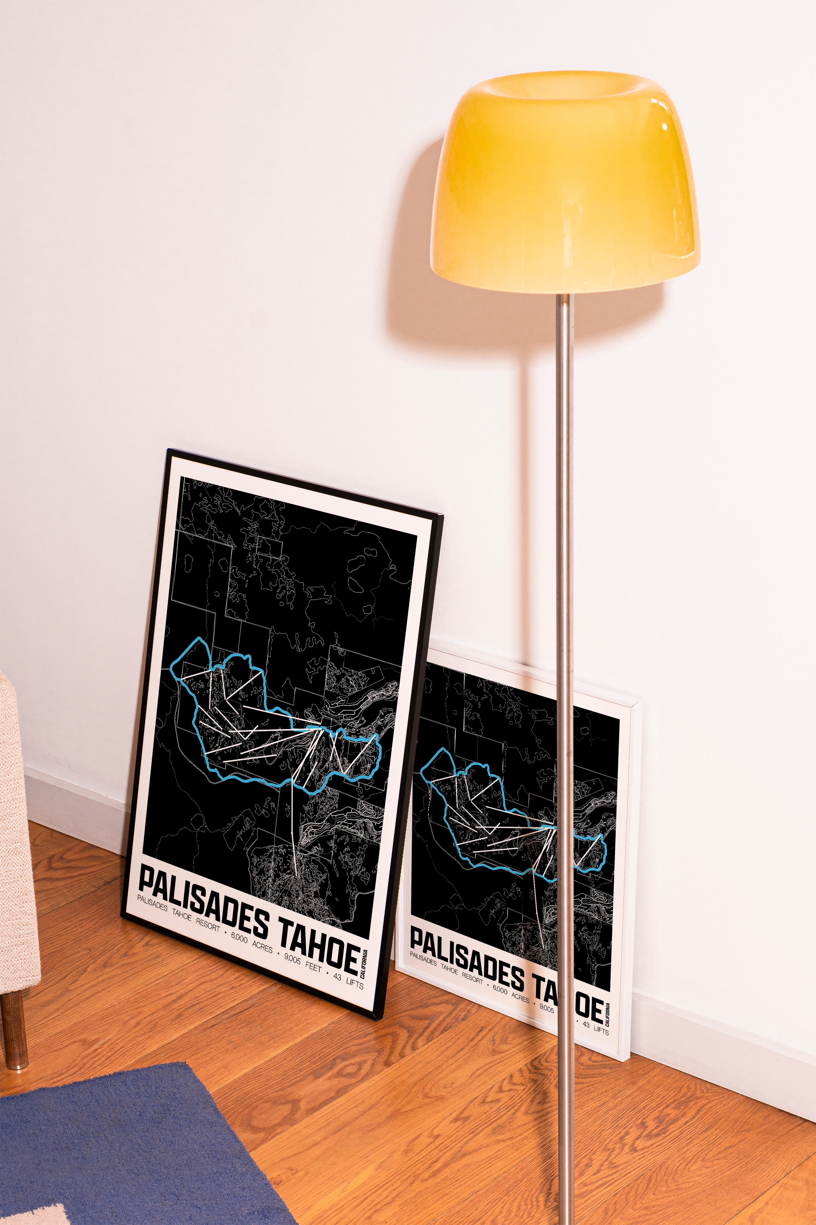 Palisades Tahoe Resort Map Poster – California