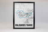 Palisades Tahoe Resort Map Poster – California