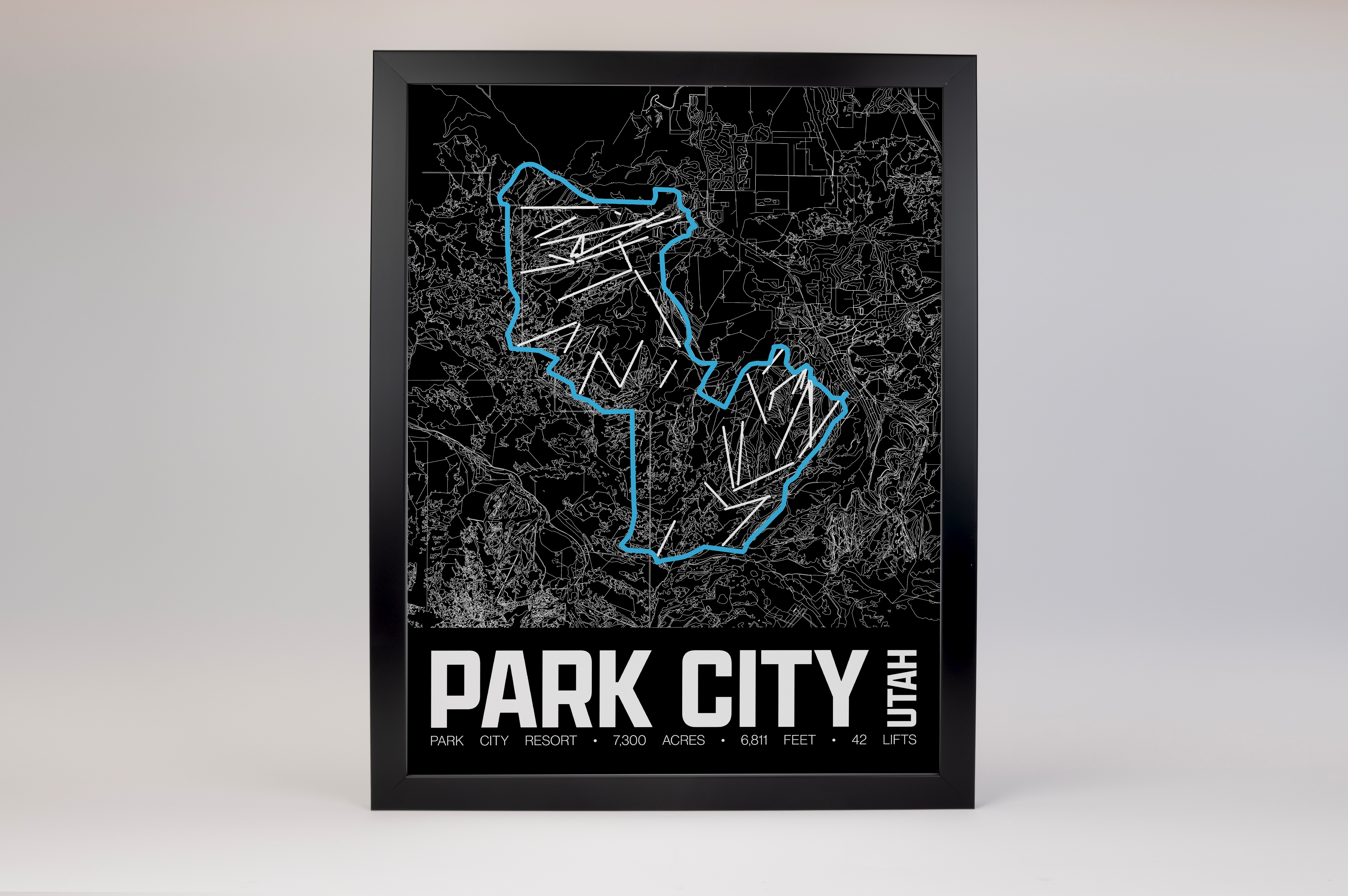 Park City Resort Map Poster – Utah