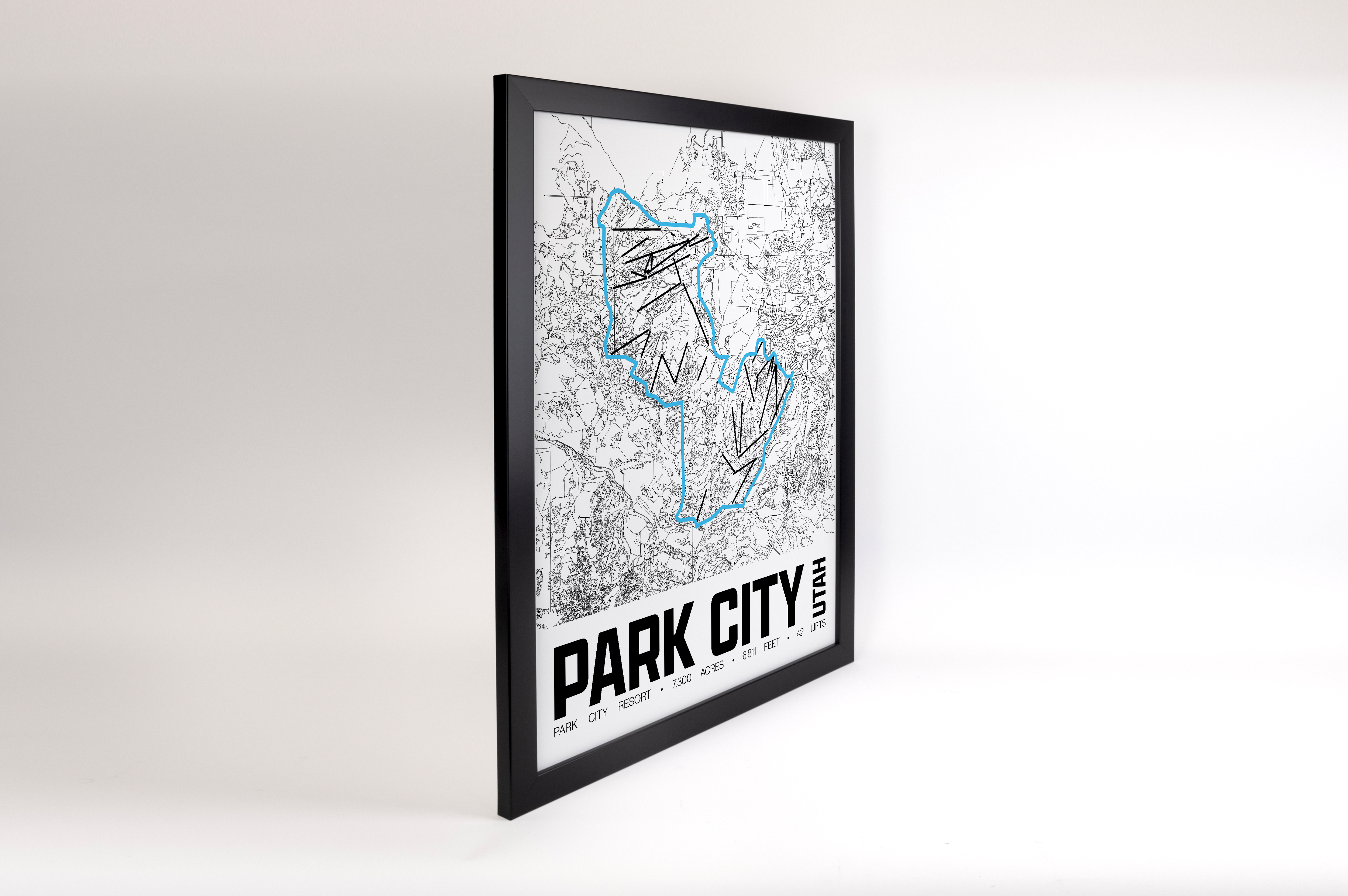 Park City Resort Map Poster – Utah
