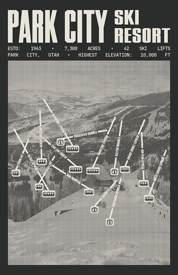 Park City Ski Resort Poster