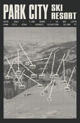 Park City Ski Resort Poster