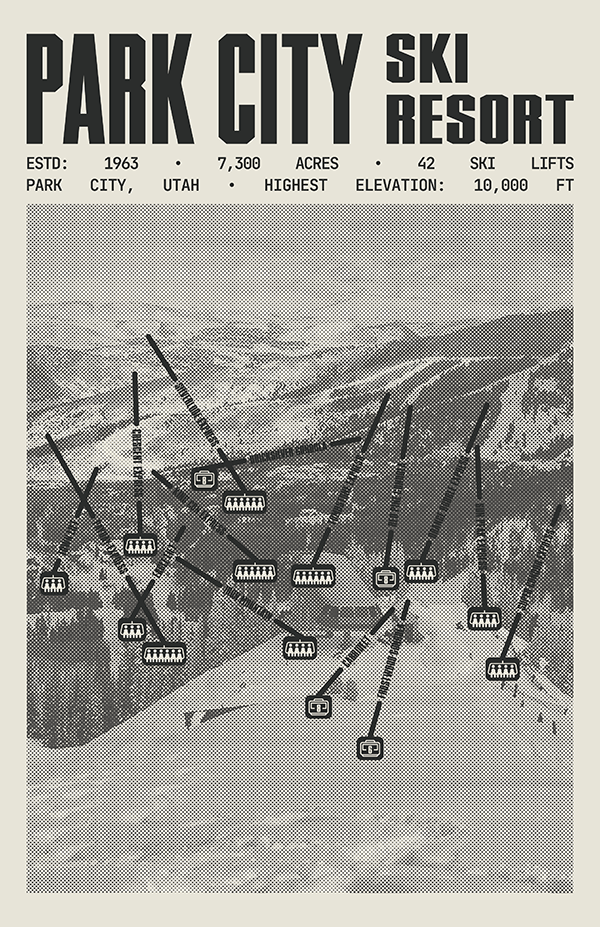 Park City Ski Resort Poster