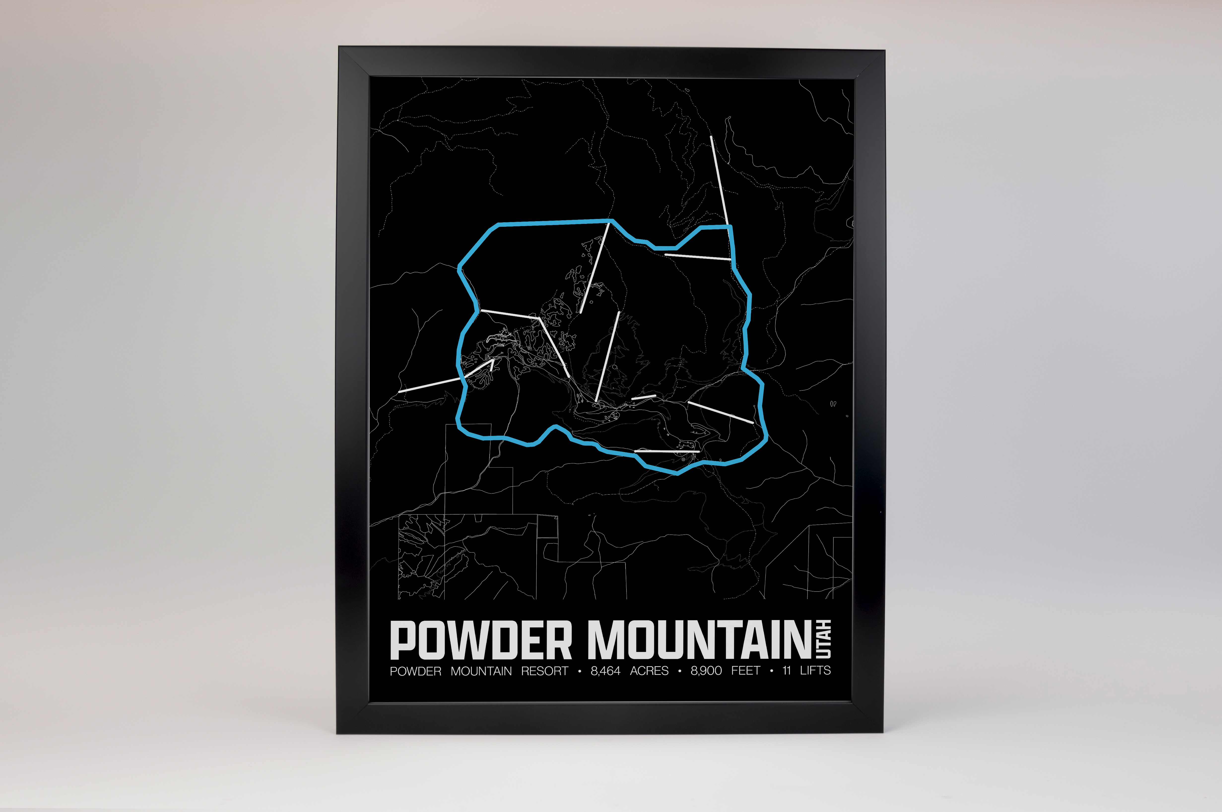 Powder Mountain Resort Map Poster – Utah