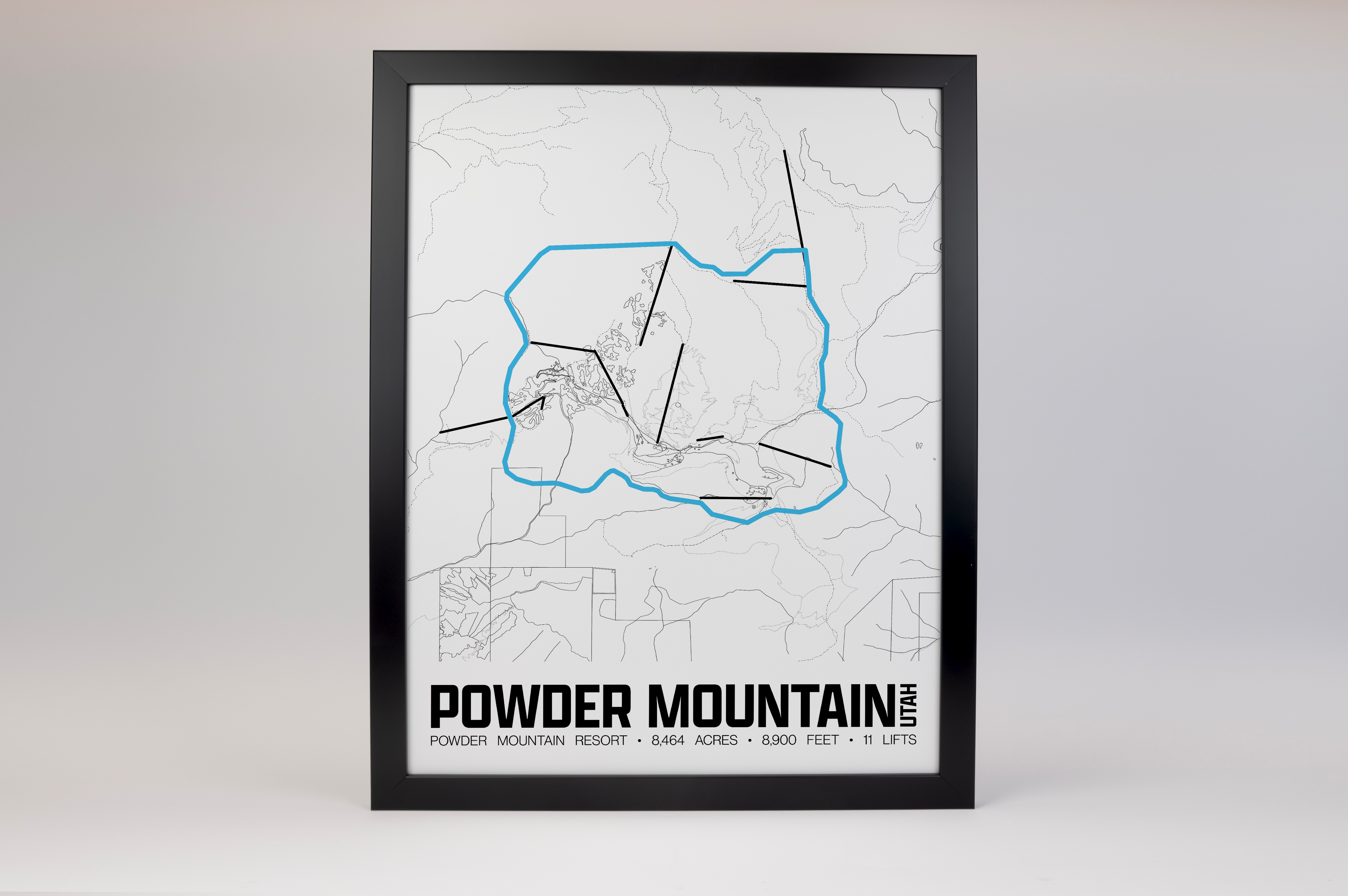 Powder Mountain Resort Map Poster – Utah