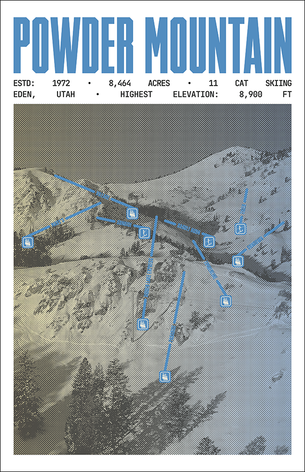Powder Mountain Ski Resort Poster