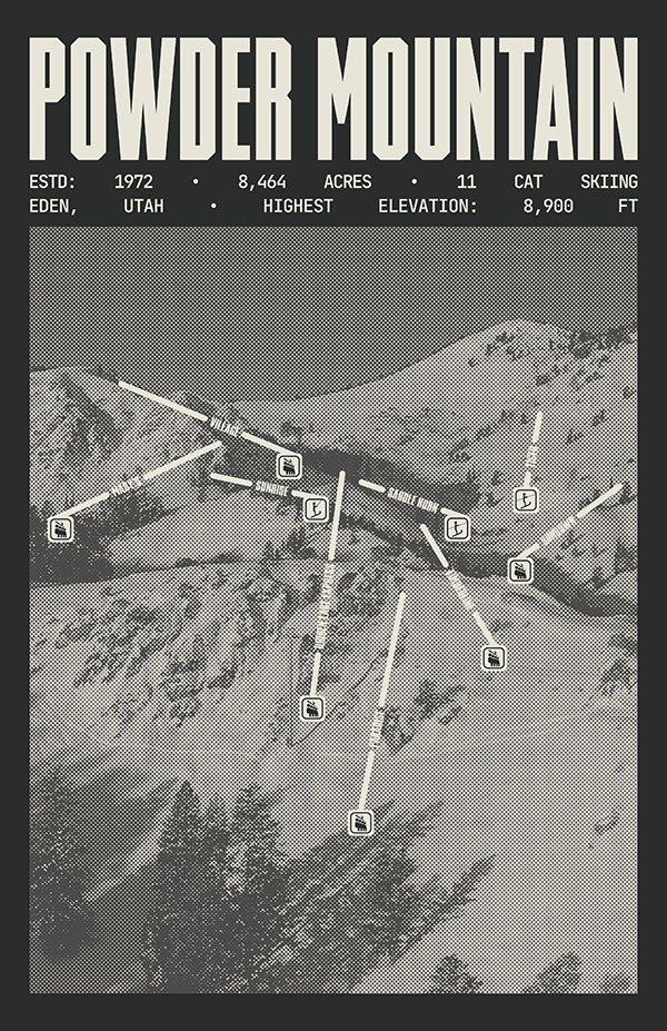 Powder Mountain Ski Resort Poster