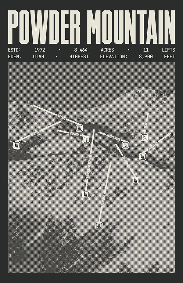 Powder Mountain Resort Poster