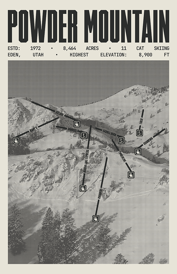 Powder Mountain Ski Resort Poster
