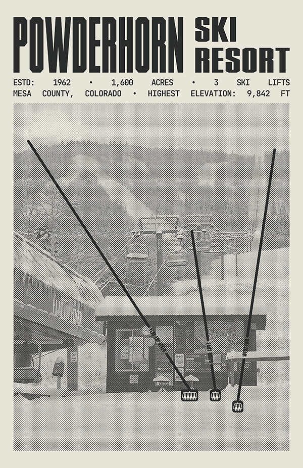 Powderhorn Ski Resort Poster